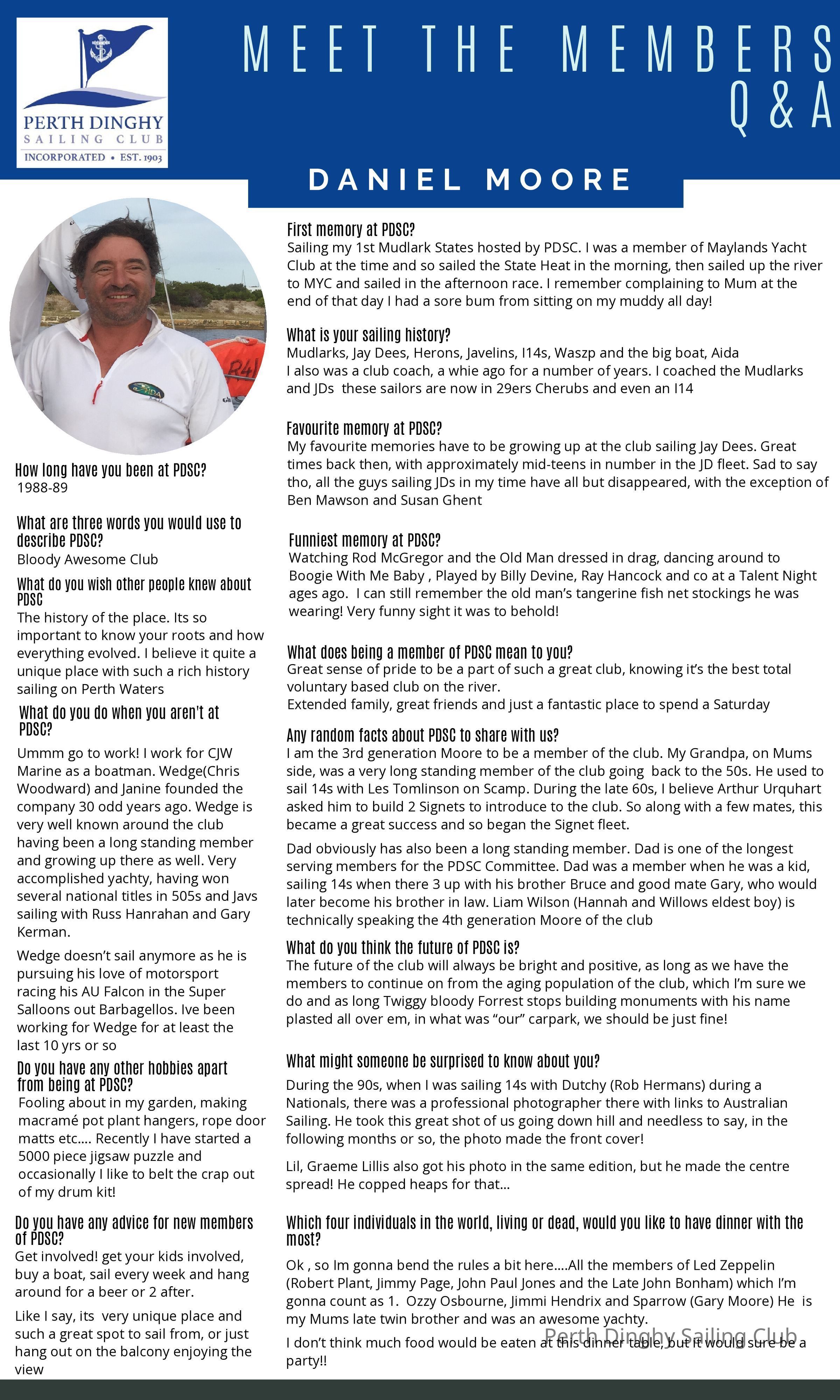 Daniel Moore: Members Profiles