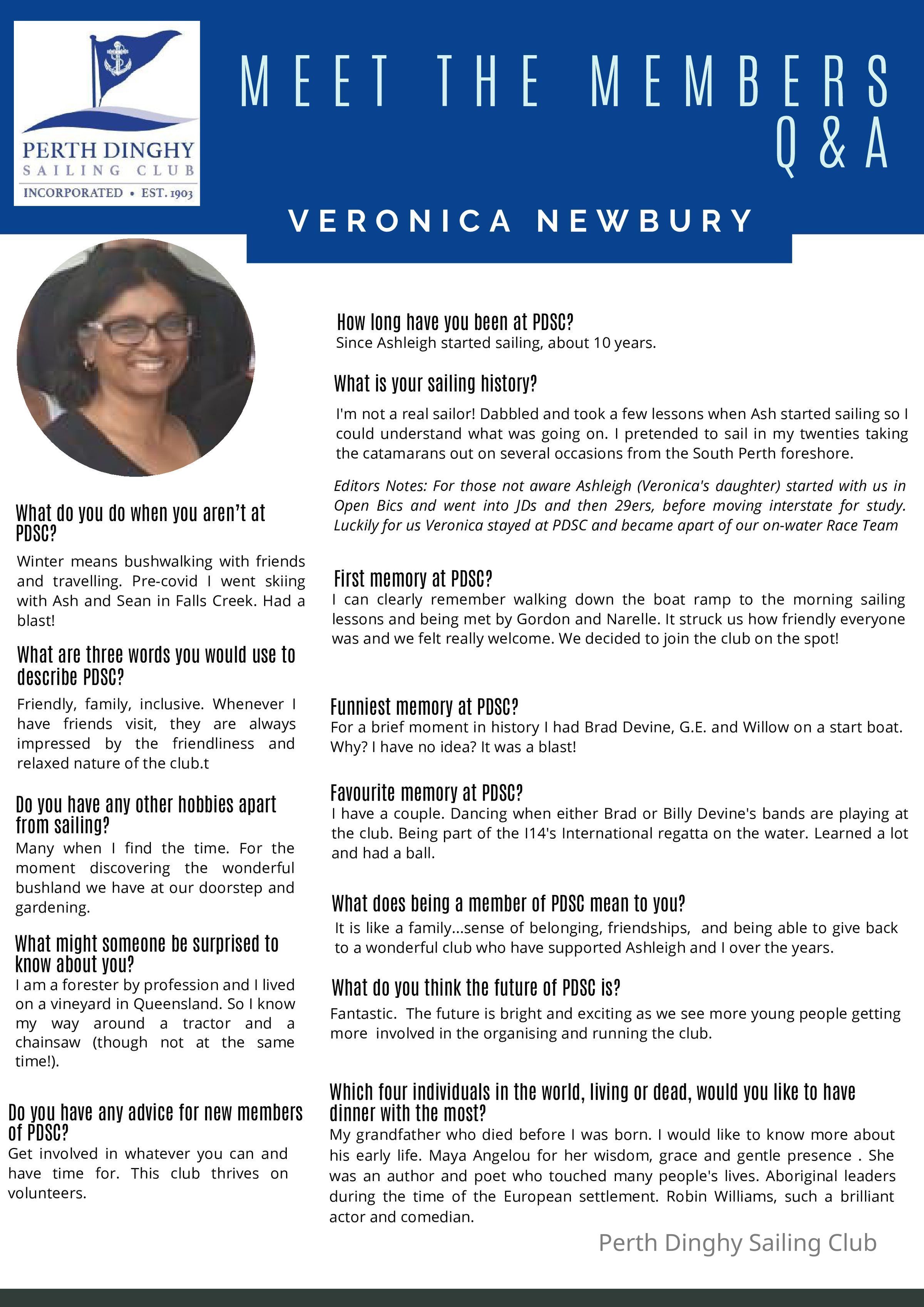 Veronica Newbury: Members Profiles