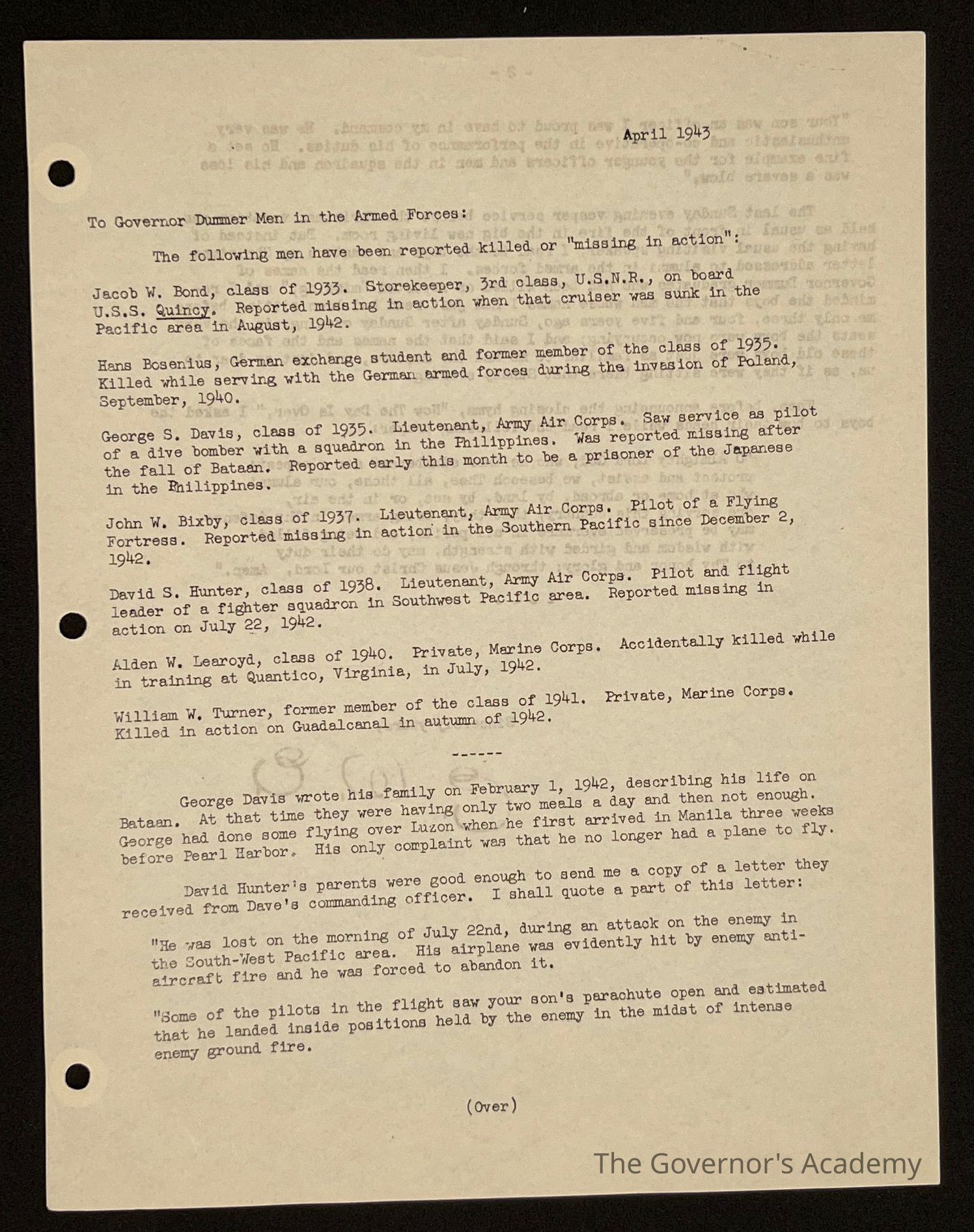 Ted Eames WWII letters