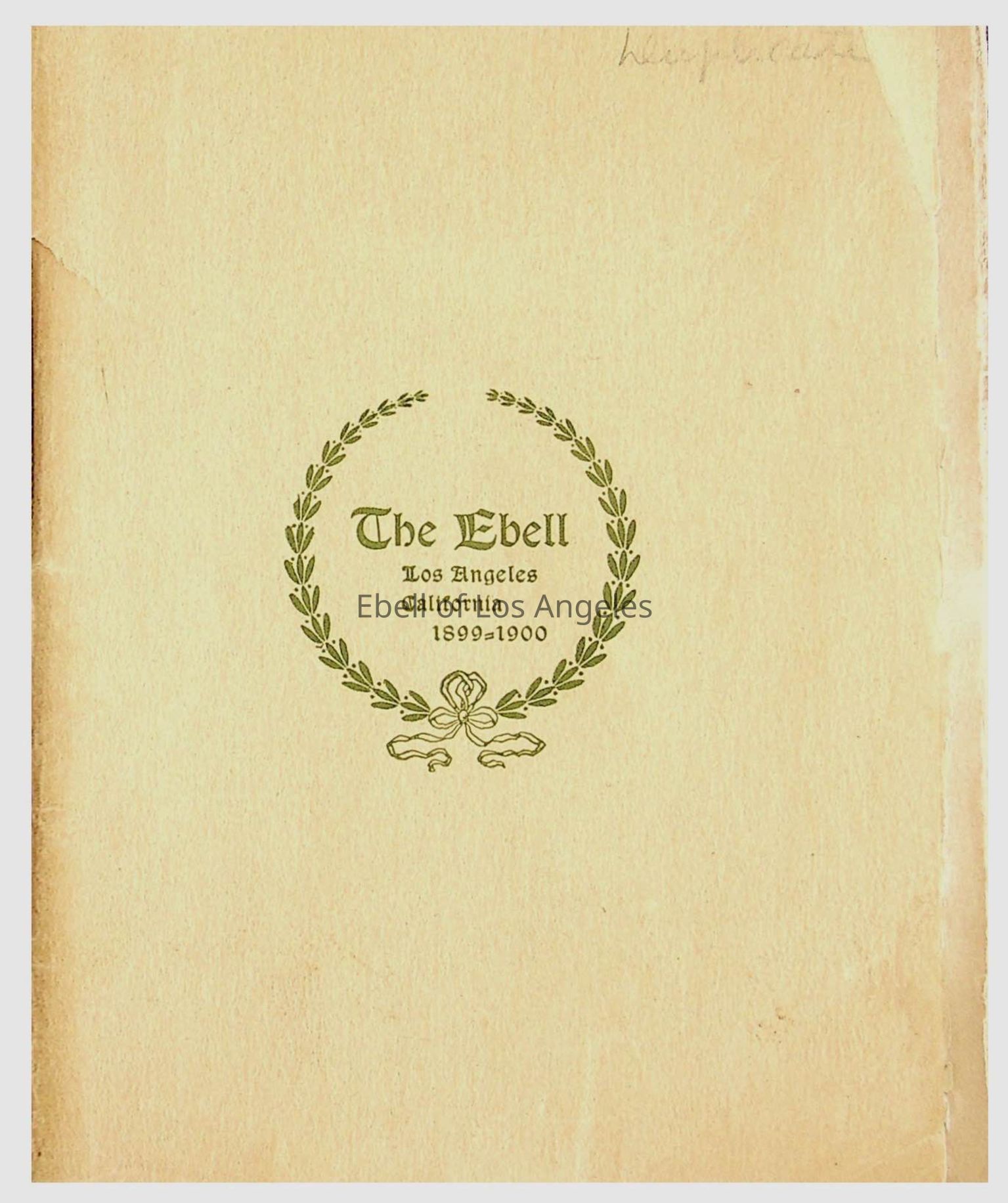 Archives - Ebell Yearbooks and Early Publications - fully digitized