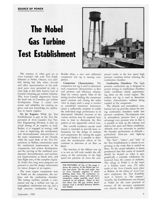 The Nobel Gas Turbine Test Establishment
