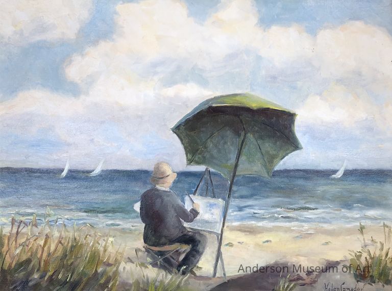 Untitled (Husband painting at sea) picture number 1