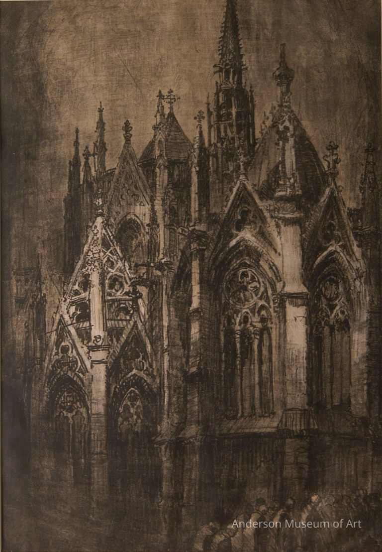          Worshippers Leaving the Chapel, Rouen, France picture number 1
   