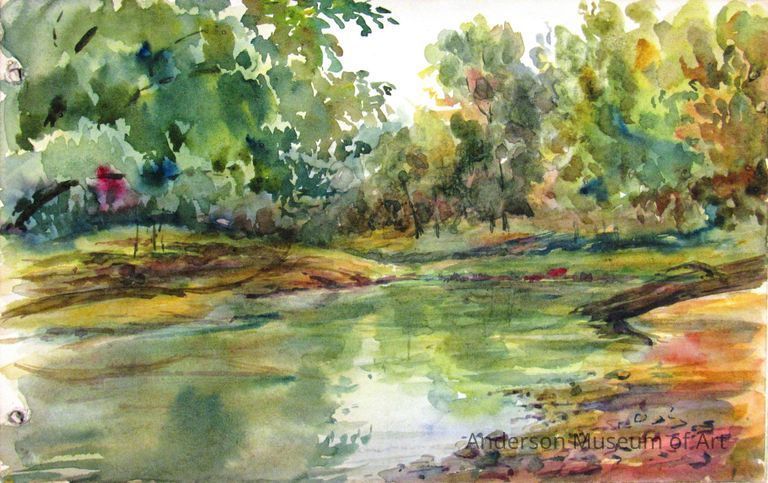          Untitled (Stream with Tree Lined Shore) picture number 1
   