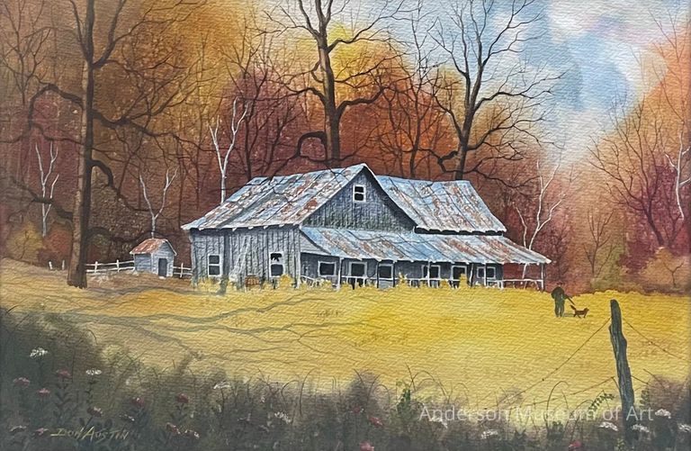 Untitled (Fall Scene with Barn) picture number 1