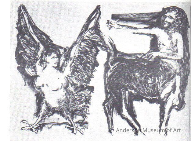          Physiologus Theobaldi Episcopi De Naturis Duodecim Animalium (Siren and Centaur) picture number 1
   