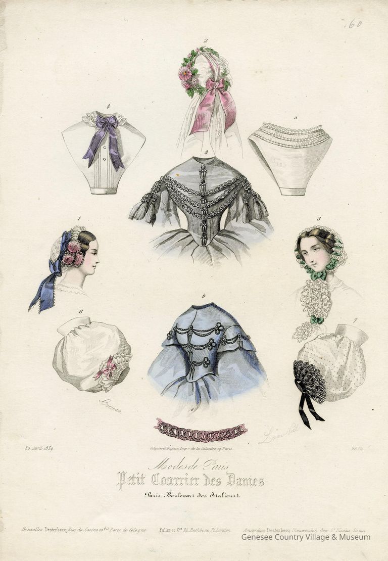 2 Bodices, 2 Chemisettes, 2 Undersleeves, 3 Caps