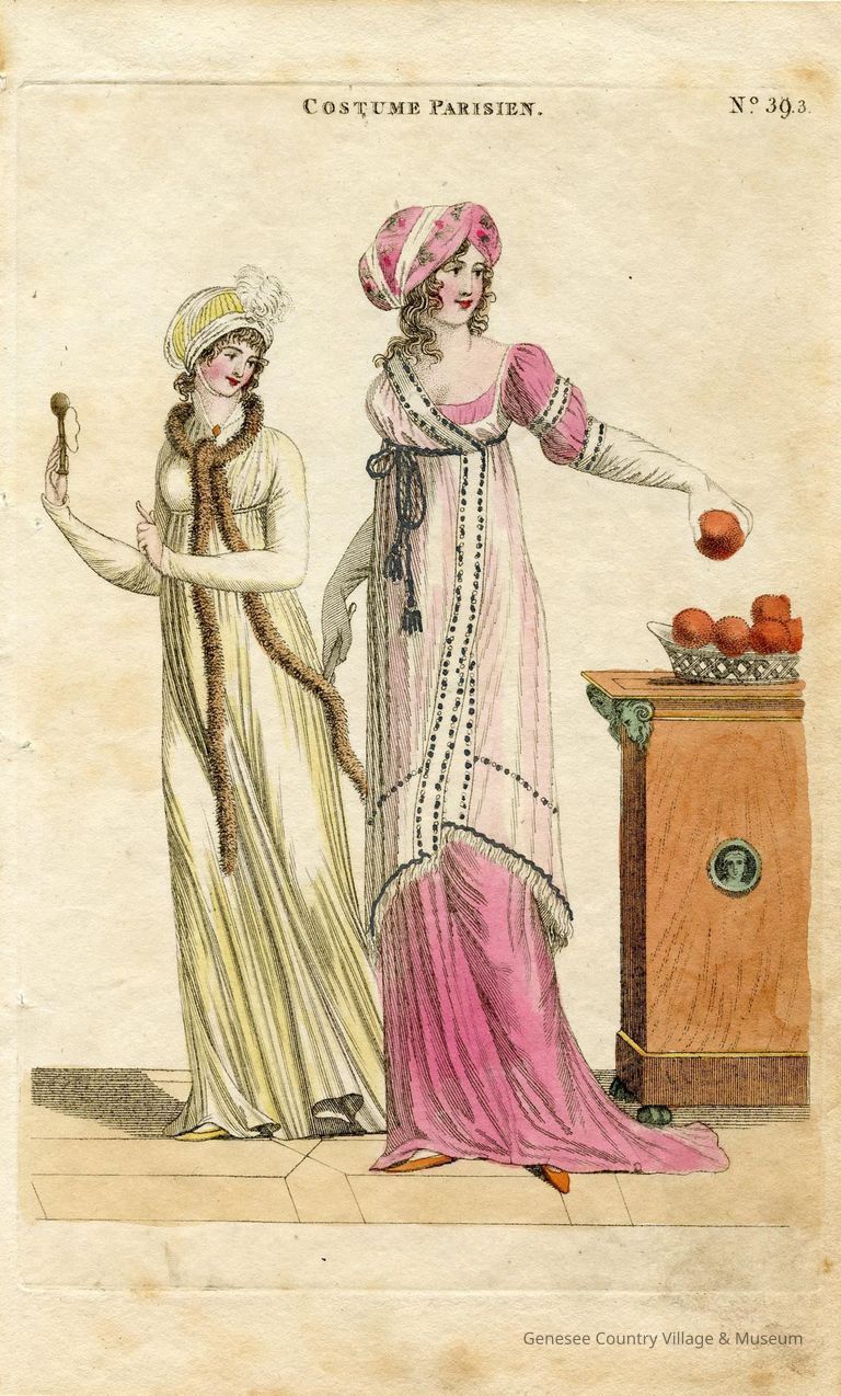 2 Ladies with Apples, Pink Dress, Yellow Dress