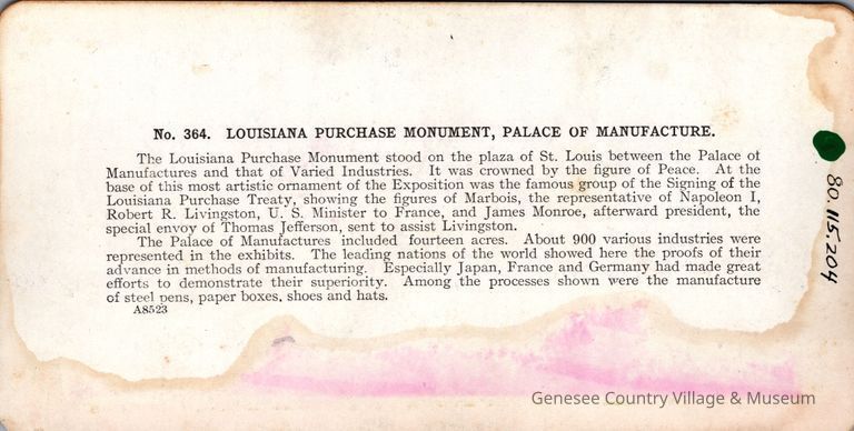 St. Louis Monument, Palace of Manufacture - Image 2
