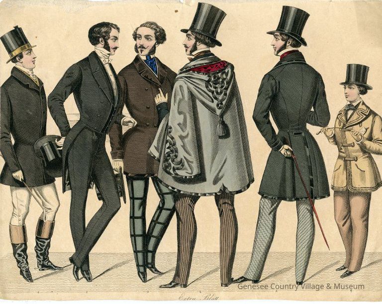 5 Men and a Boy in Various Coats, Including a Hooded Cape - Image 2