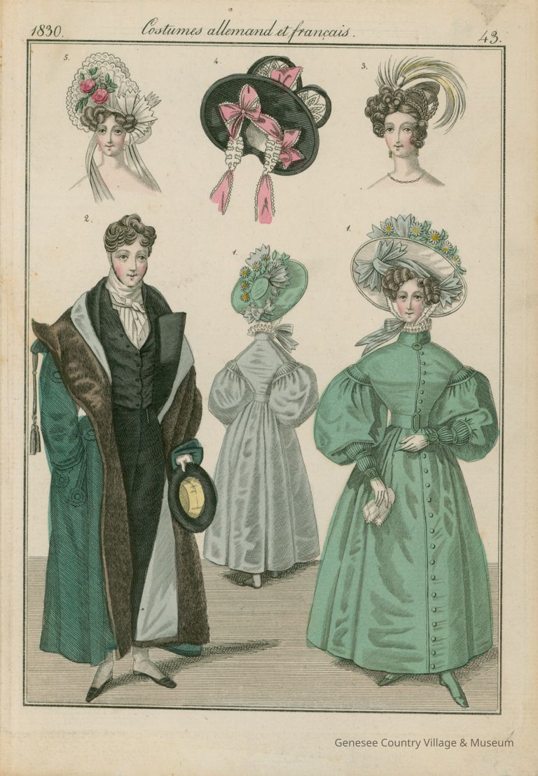 Costumes Allemand et Français 1830