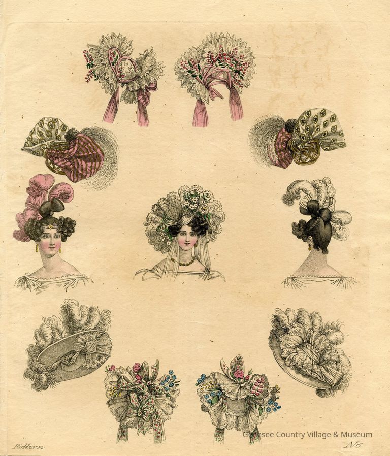 3 Heads, Front and Back of Hat, Turban, 2 Caps