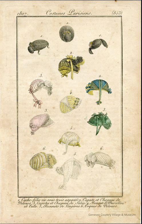 3 Coiffure Views, 13 Caps and Bonnets