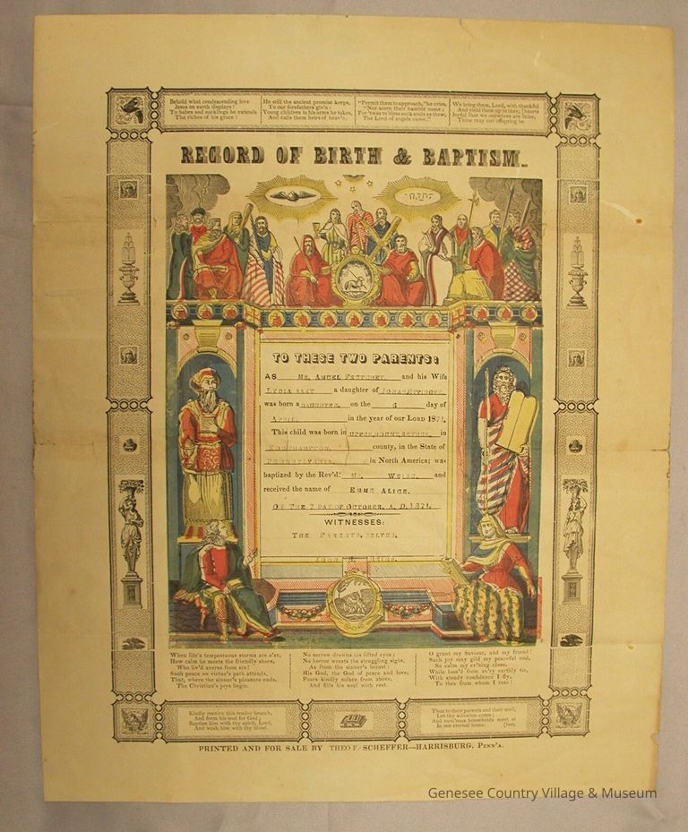 Record of Birth & Baptism