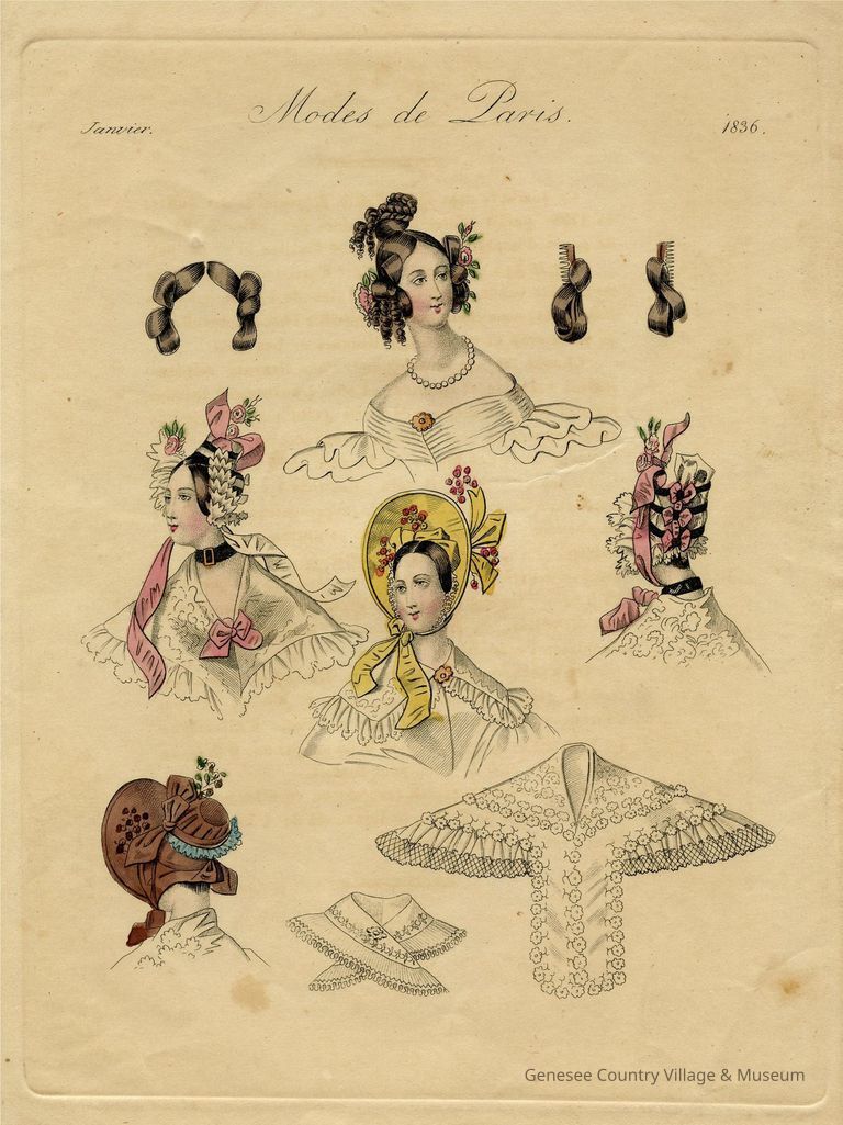 4 Busts, Pelerine, A Bonnet and 3 Hair Pieces