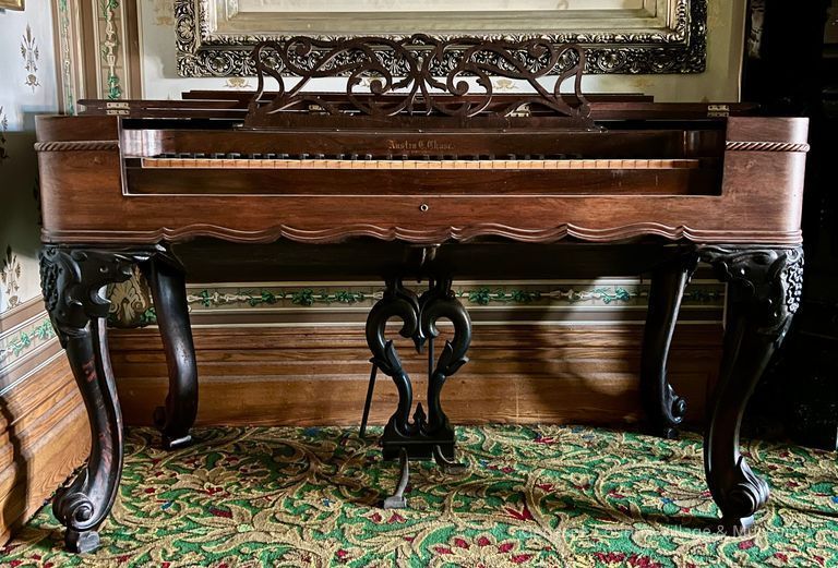 Melodeon in the Hamilton House parlor