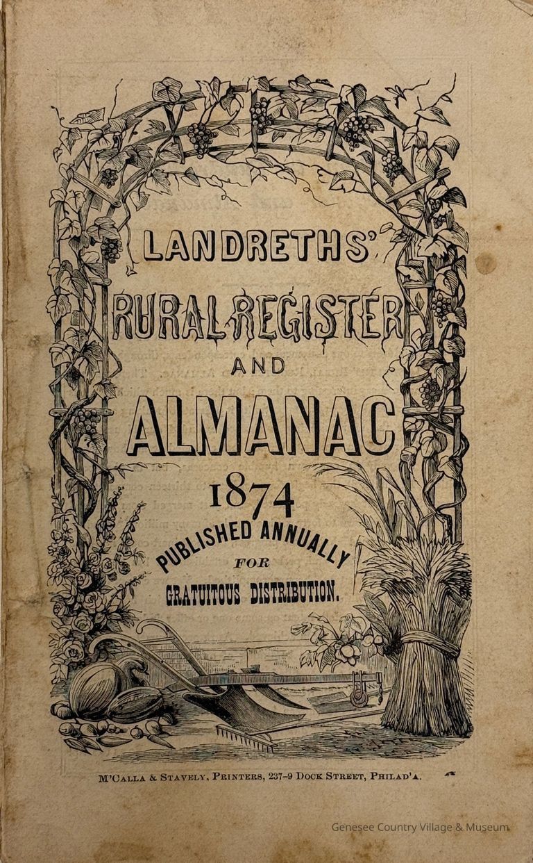 Landreths' Rural Register and Almanac, 1874
