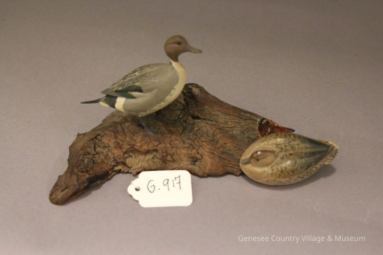 Miniature Pintail duck carving