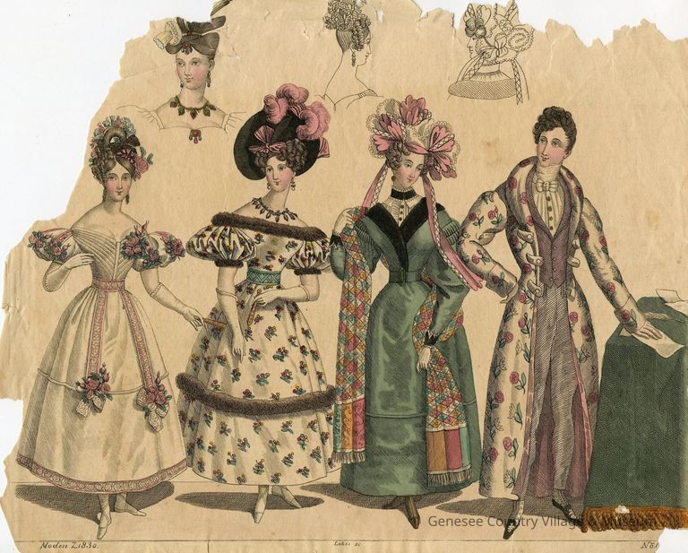 3 Women, Man in Floral Robe, Heads