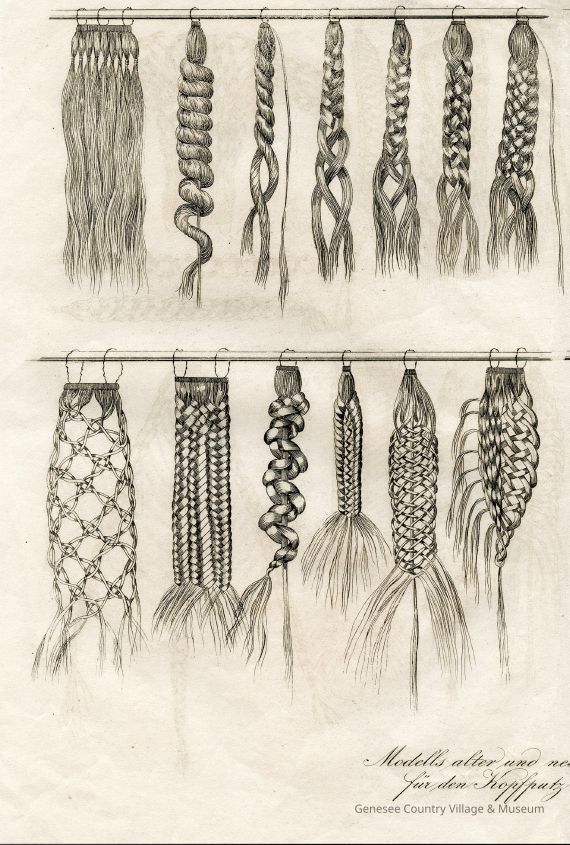 2 Rows of Examples of Braidd Hair Switches