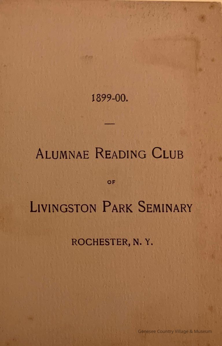 Program, Livingston Park Seminary