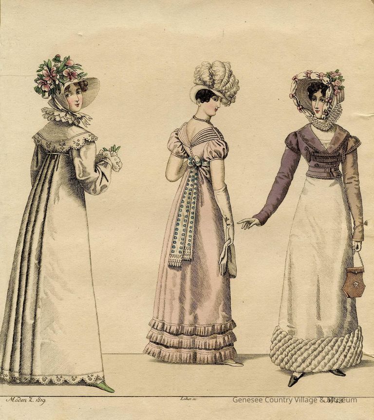 3 Ladies, Pink Dress with Polka Dot Ribbon