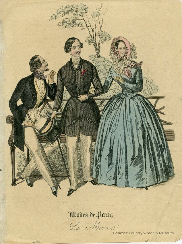2 Men and Lady by an Iron Bench - Image 2