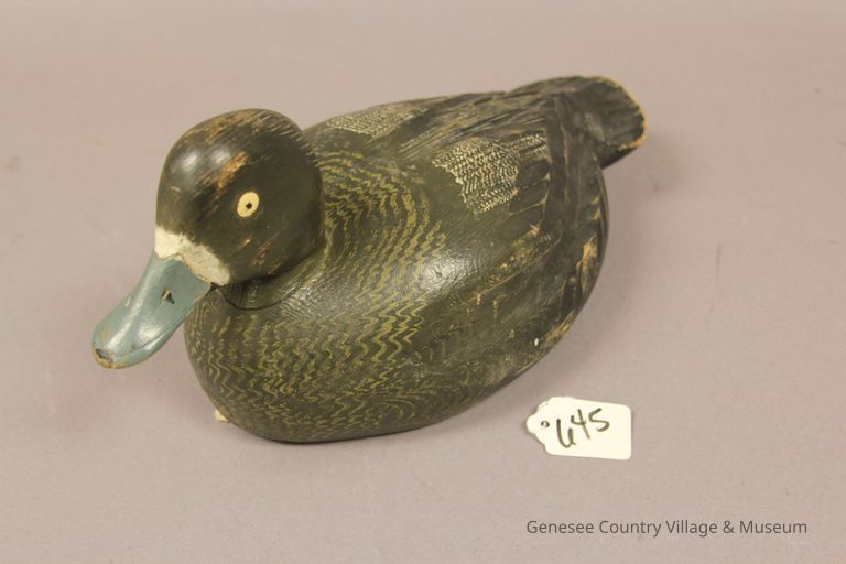 Carved Bluebill Hen