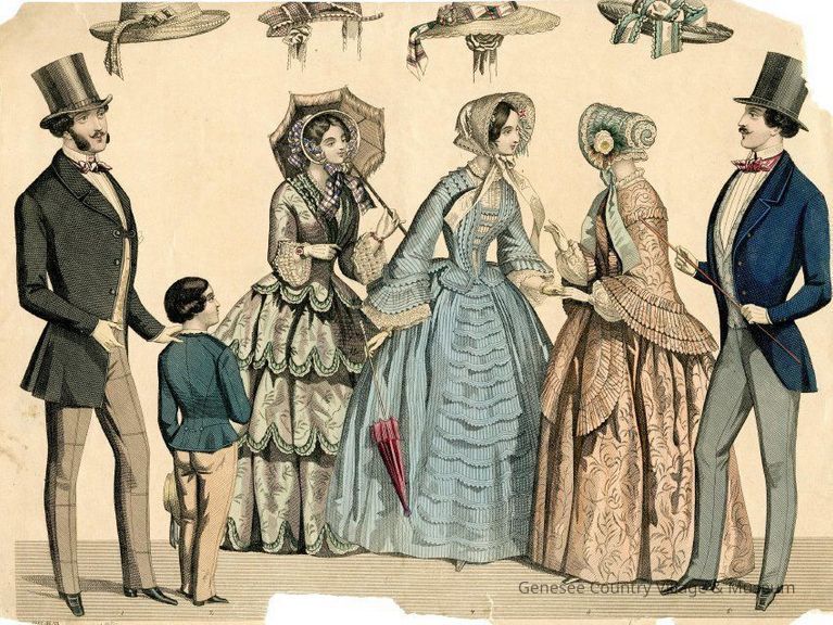 2 Men, 3 Ladies, Boy and 4 Straw Hats - Image 2