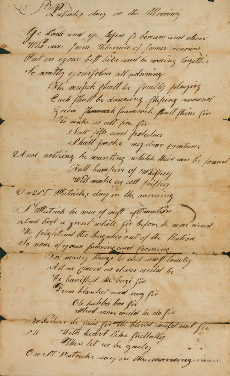 Ode to St. Patrick's Day, by Micah Brooks