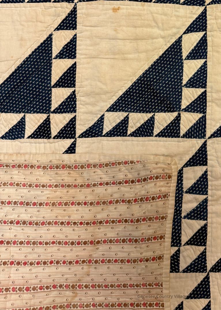 Quilt with view of reverse