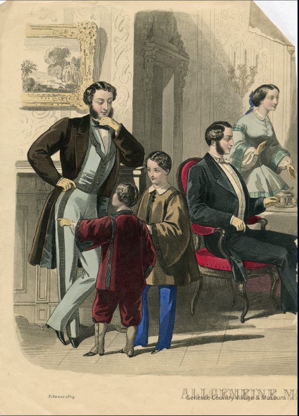 6 Men, 4 Boys, Lady at Tea