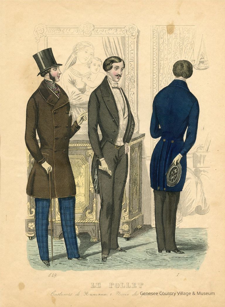3 Men in Vestiblue, One in Blue Tailcoat