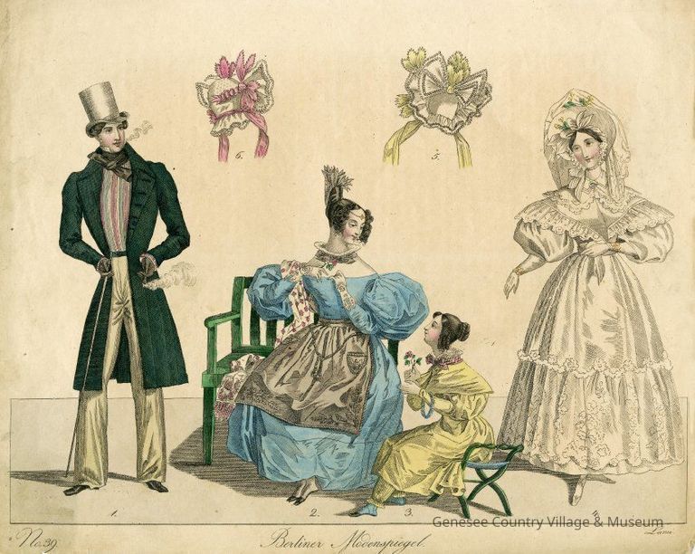 2 Women, 1 with Apron, Girl, Man Smoking - Image 2