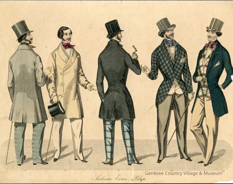 5 Men, Bold Blue Plaid Coat