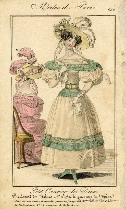 2 Ladies, 2 Views of Fringed Dress - Image 2