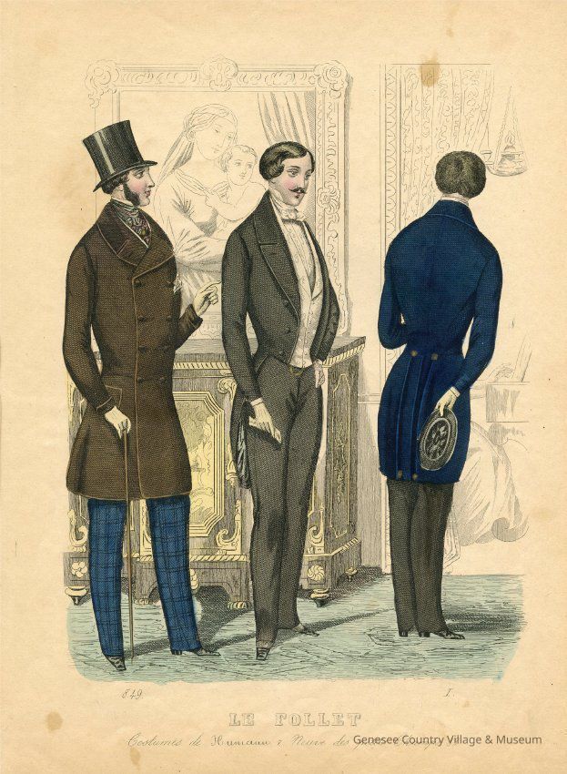 3 Men in Vestiblue, One in Blue Tailcoat - Image 2