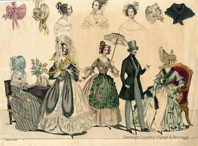 1 Man in Frock Coat, 4 Ladies, and 7 Accessory