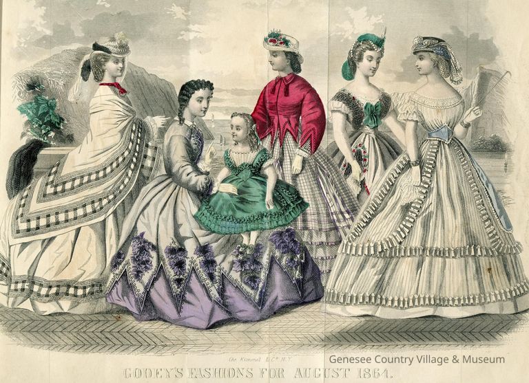Godey’s Fashions for August 1864