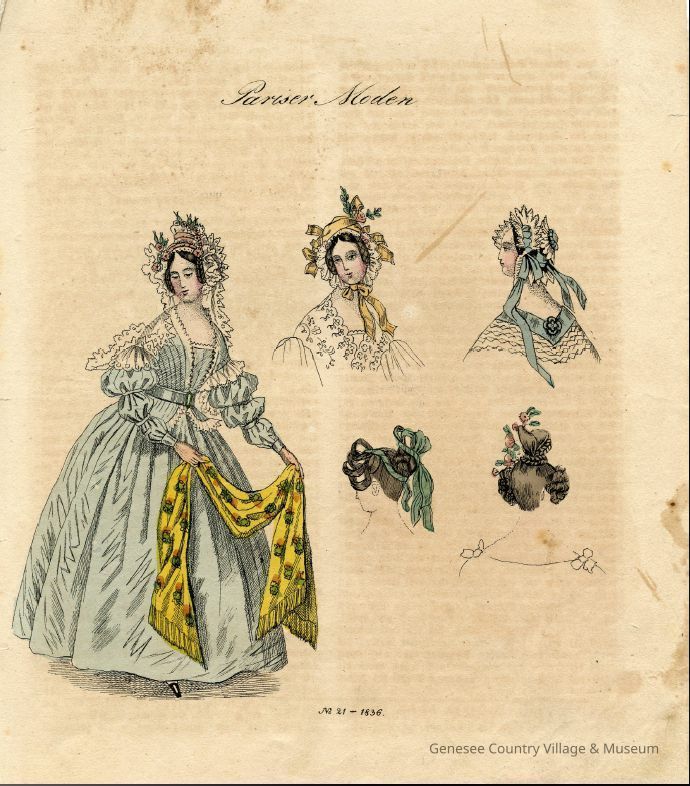 Blue Dress, Also 2 Caps and Coiffures - Image 2