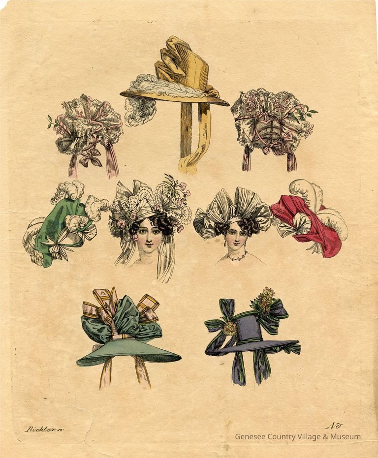 2 Heads Surrounded by 7 Hats, Turbans, and Caps