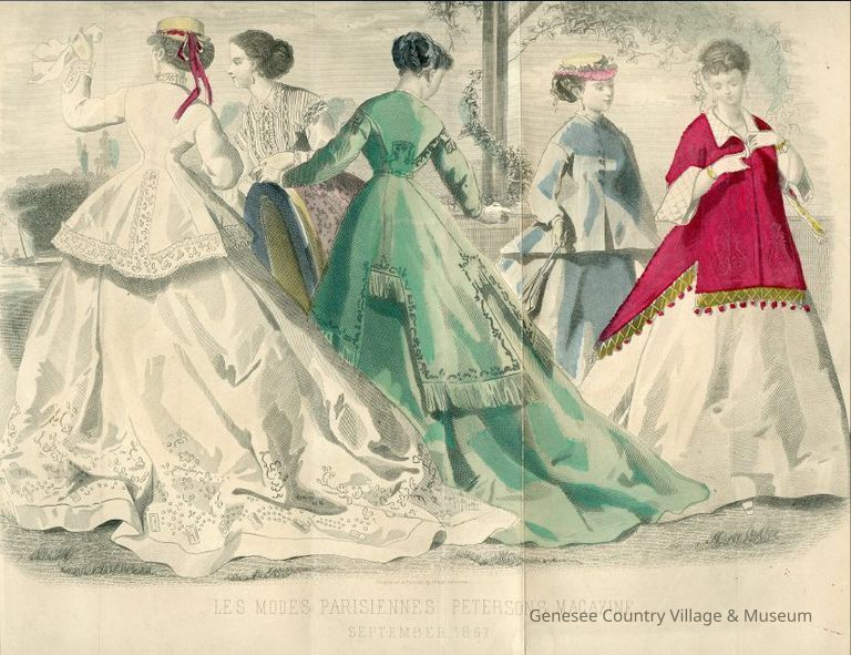 5 ladies on a Porch By a River, Red Tunic