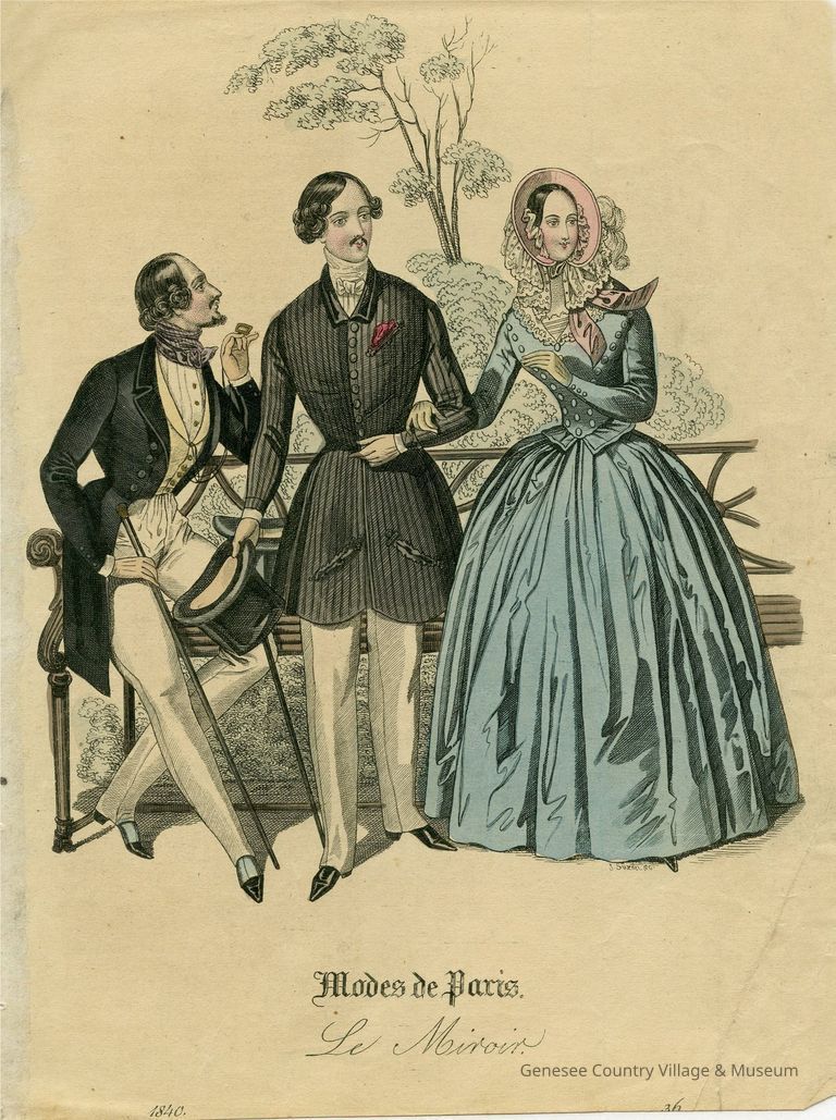 2 Men and Lady by an Iron Bench
