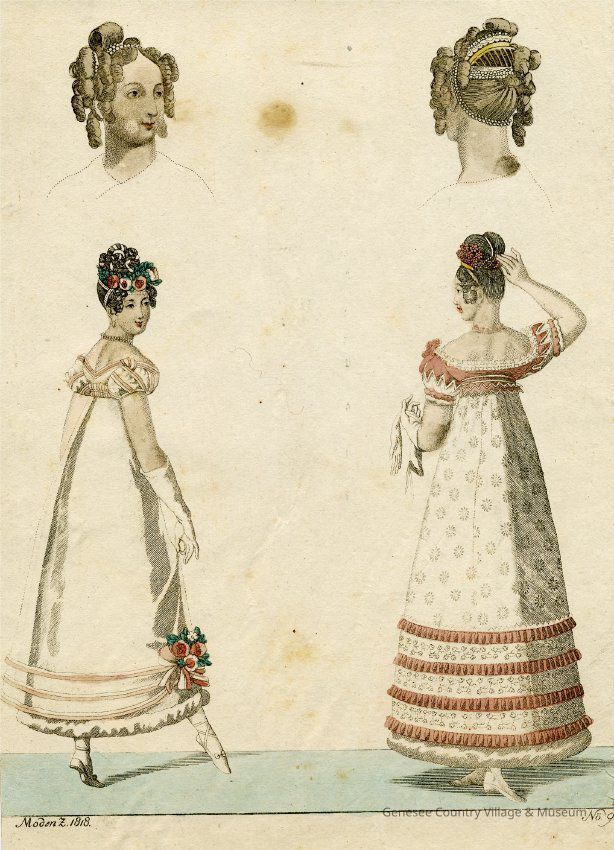 2 Ladies in Ballgowns, 2 Coiffures. - Image 2