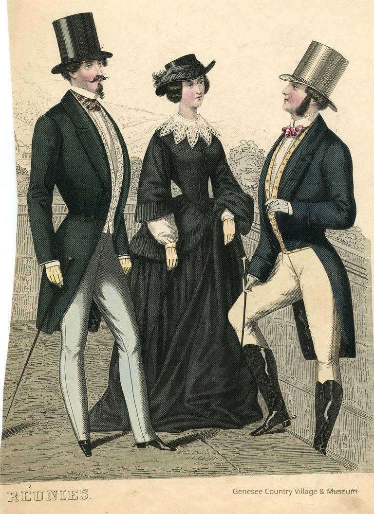 2 Men and a Lady in a Riding Habit