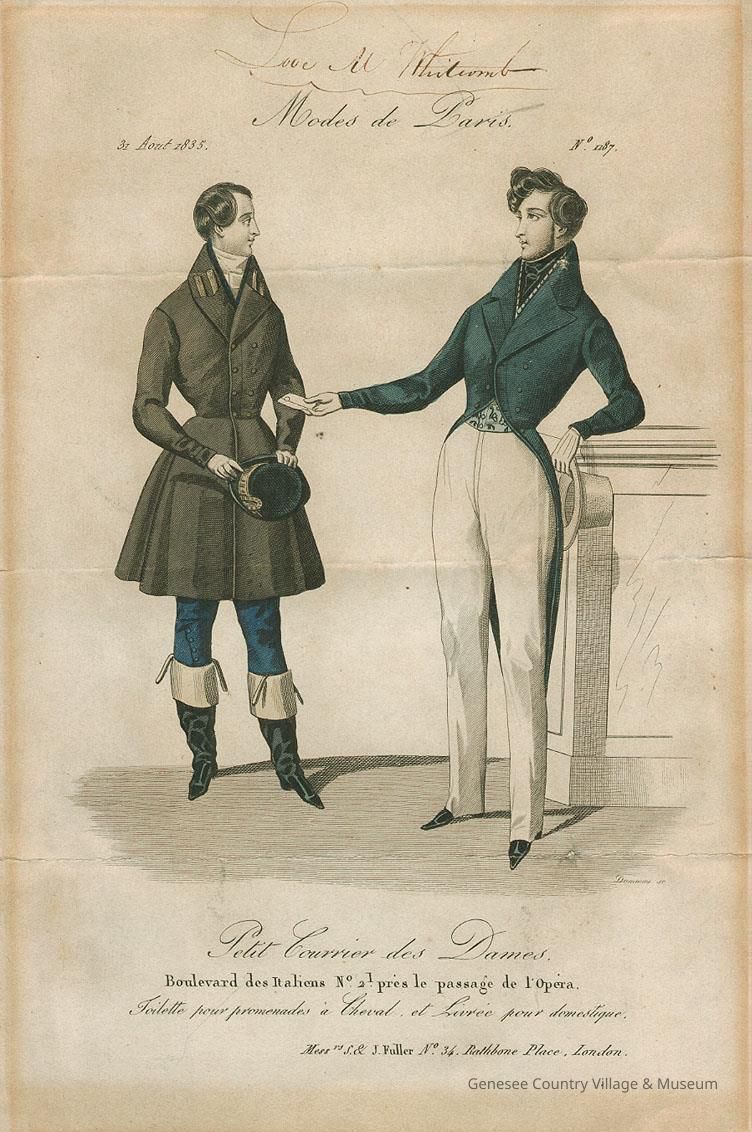 2 Men, One in Livery, the Other in a Morning Coat