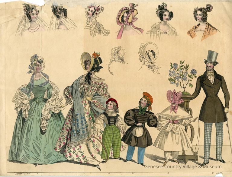 1 Man, 2 Ladies, 2 Boys, 1 Girl, Several Ladies' Heads