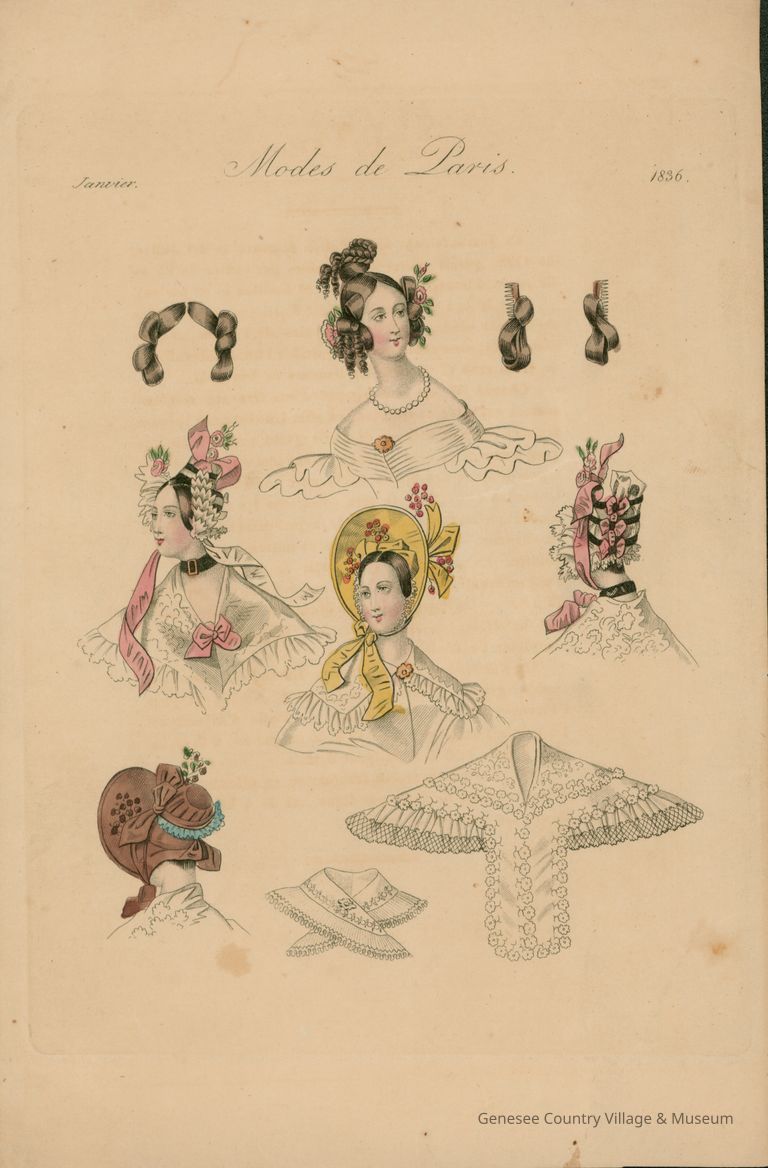 4 Busts, Pelerine, A Bonnet and 3 Hair Pieces