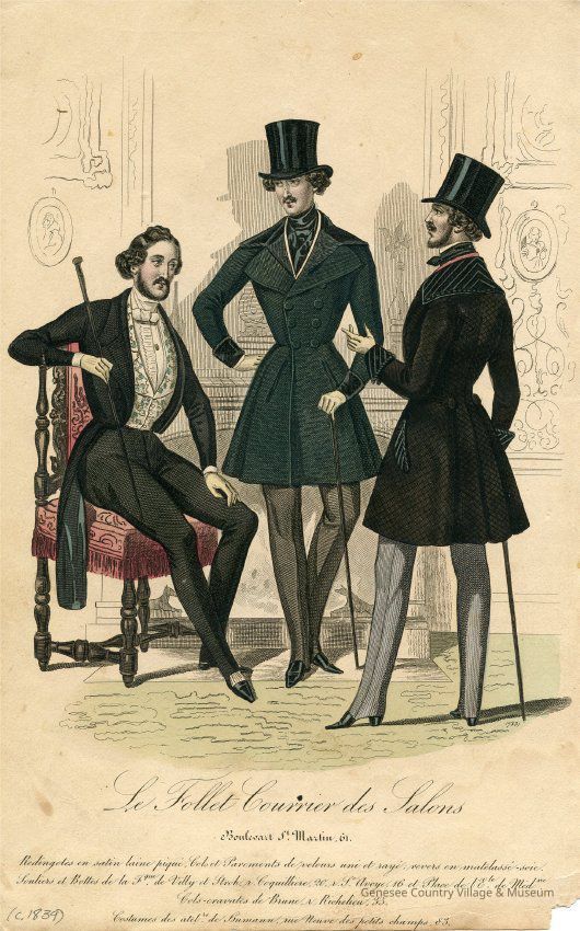 3 Men in Parlor, Quilted Collar - Image 2