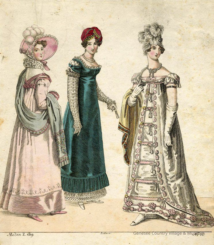 3 Ladies in Walking, Ball, Court Dress - Image 2